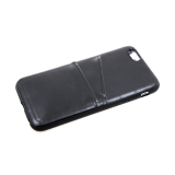 Силиконовый чехол для Iphone XS Max 6.5 эко-кожа, утолщенный с двумя карманами, в блистере, черный