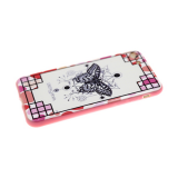 Чехол для Xiaomi Redmi Note 8T пластик с розовым бортом, бабочка
