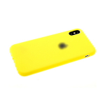 Силиконовый чехол Samsung Galaxy A20s утолщенный Soft touch с логотипом, желтый