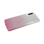 Силиконовый чехол для Xiaomi Redmi Note 8 плотный с блестками и переходом, розовый