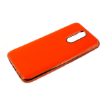 Силиконовый чехол для Xiaomi Redmi Note 8 Pro утолщенный, глянец без лого, блестящий борт, оранжевый