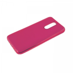 Силиконовый чехол для Xiaomi Redmi 8a утолщенный, глянцевый без лого, блестящий борт, розовый