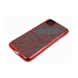Силиконовый чехол для Huawei Honor 9c однотонный, цвет металлик, узоры, красный