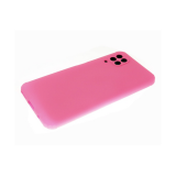 Силиконовый чехол для Huawei Honor 9c матовый, однотонный, цветные кнопки, розовый