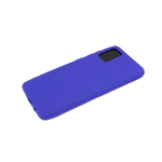 Силиконовый чехол для Samsung Galaxy A12 матовый, однотонный soft-touch, бархат внутри, фиолетовый