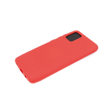 Силиконовый чехол для Samsung Galaxy M52 матовый, однотонный soft-touch, бархат внутри, красный