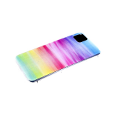 Силиконовый чехол для Samsung Galaxy M01 разноцветный принт, прозрачный борт, размазанные краски