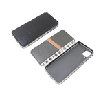 Чехол-книга Iphone 12 mini (5.4) Новый дизайн, с силиконовым основанием, черная
