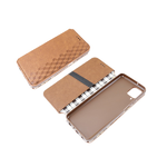 Чехол-книга для Xiaomi Redmi Note 9 Новый дизайн, с силиконовым основанием, коричневая
