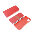 Чехол-книга для Iphone 12 mini (5.4) Новый дизайн, с силиконовым основанием, красная