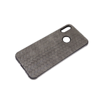 Силиконовый чехол для Iphone 12 mini (5.4) текстильное плетение, черный борт, серый