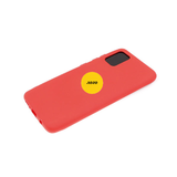 Силиконовый чехол для Samsung Galaxy A52 матовый Soft Touch с логотипом, красный