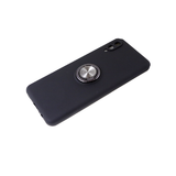 Силиконовый чехол для Iphone 11 матовый с кольцом, защита камеры, черный