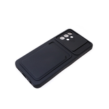 Силиконовый чехол для Xiaomi Redmi Note 10 2021 софт тач, свап-камера, отдел для карточки, черный