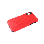 Силиконовый чехол Iphone 11 под кожу, 3d camera, плетеная вставка, красный