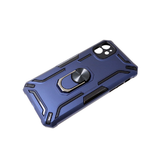 Чехол для Samsung Galaxy A35 противоударная с кольцом, черные вставки, защита камеры, синяя