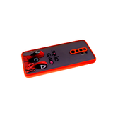 Чехол для Xiaomi Redmi 10 матовый с цветными краями и защитой камеры, красный (6)