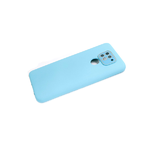 Силиконовый чехол для Xiaomi Redmi 9c пластиковая защита камеры с окантовкой, голубой