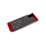 Силиконовый чехол для Huawei Y5 2018 прозрачный с мелкими пайетками и звездочками, красный