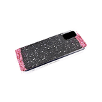 Силиконовый чехол для Huawei Honor 10i прозрачный с мелкими пайетками и звездочками, розовый