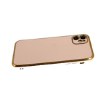 Силиконовый чехол для Samsung Galaxy A53 глянцевый, с золотой окантовкой, розовый