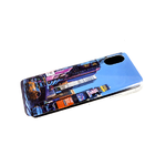 Чехол для Samsung Galaxy M52 красочный винил, прозрачный борт, улица time square