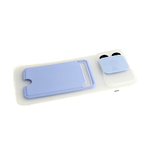 Силиконовый чехол для Samsung Galaxy S20 FE матово-прозр., с визитницей со свап-камерой, голубой