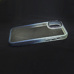 Чехол для Realme C31 прозрачная, металлические кнопки, матовый борт с переходом в черный