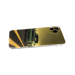 Чехол для Samsung Galaxy A12 красочный винил, Серия 43, Картинка 12, зеленая машина