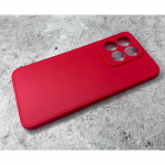 Силиконовый чехол для iPhone 12 Pro Max, с защитой камеры, однотонный, красный