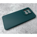 Силиконовый чехол для Iphone 14 (6.1) 3Dcamera матовый с защитой камеры, темно-зеленый