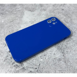 Силиконовый чехол для Samsung Galaxy A14 плотный, глянцевый, защита с блестками, синий