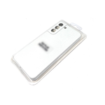 Силиконовый чехол для Samsung Galaxy A34 Silicone Case с бархатом внутри, без лого, белый