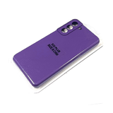 Силиконовый чехол для Samsung Galaxy A14 Silicone Case с бархатом внутри, без лого, фиолетовый
