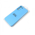Силиконовый чехол для Xiaomi Redmi Note 12S Silicone Case с бархатом внутри, без лого, голубой