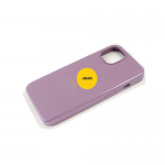 Силиконовый чехол для Iphone 13 (6.1) Silicon Case с лого, закрытый низ, с защитой камеры, фиолетовы