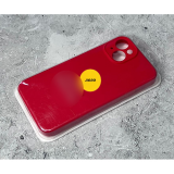 Силиконовый чехол для Iphone 14 Pro (6.1) Silicone case, закрытый низ, в блистере, красный