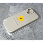 Силиконовый чехол для Iphone 13 (6.1) Silicon Case с лого, закрытый низ, с защитой камеры, молочный