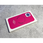 Силиконовый чехол для Iphone 12 Pro Max (6.7) Silicone case без лого, с поддержкой Magsafe, фуксия