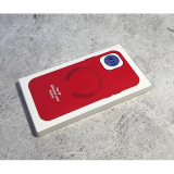 Силиконовый чехол для Iphone 14 (6.1) Silicone case без лого, с поддержкой Magsafe, красный