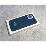 Силиконовый чехол для Iphone 14 (6.1) Silicone case без лого, с поддержкой Magsafe, темно-синий
