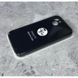 Силиконовый чехол для Iphone 15 Silicone case с лого, в блистере, черный