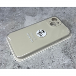 Силиконовый чехол для Iphone 15 Silicone case с лого, в блистере, молочный
