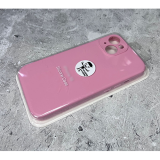 Силиконовый чехол для Iphone 15 Silicone case с лого, в блистере, розовый