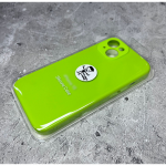 Силиконовый чехол для Iphone 15 Silicone case с лого, в блистере, салатовый
