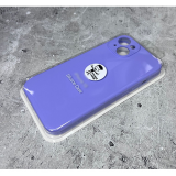 Силиконовый чехол для Iphone 15 Silicone case с лого, в блистере, сиреневый
