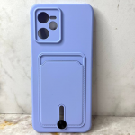 Силиконовый чехол для SPARK GO 2024 матовый, однотонный с визитницей (SOFTCARD), голубой