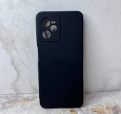 Силиконовый чехол Samsung Galaxy S25 Ultra матовый, однотонный софт-тач, с бархатом внутри, черный