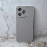 Силиконовый чехол Xiaomi Redmi A5 2025 матовый, однотонный софт-тач, с бархатом внутри, серый