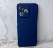 Силиконовый чехол Xiaomi Redmi A5 2025 матовый, однотонный софт-тач, с бархатом внутри, синий